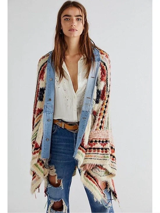 Free people - running wild poncho - M/L - SOLD OUT AND SUPER RARE - Picture 2 of 3